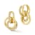 Rachel Zoe CZ Multi-Ring Dangle Earrings in 14K Gold Over Sterling Silver