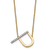 14k Yellow Gold and Rhodium Over 14k Yellow Gold Sideways Diamond
Initial P Pendant 18 Inch Necklace
