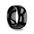 RAVEN Domed Black Tungsten Wedding Band 12mm