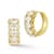 Rachel Zoe White Oval CZ Bold Hoop Earrings in 14K Gold Over Sterling Silver
