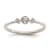 Rhodium Over 14K Gold Petite Beaded Edge Cushion Diamond Ring 0.10ctw
