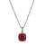 Lab Created Ruby And Diamond Simulant Platinum Over Silver July
Birthstone Pendant 4.42ctw