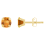 5mm Cushion Citrine 10k Yellow Gold Stud Earrings