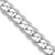 Rhodium Over 14k White Gold 7.25mm Solid Flat Beveled Curb 24 Inch Chain