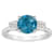 8mm Round London Blue Topaz And White Topaz Rhodium Over Sterling Silver
3-Stone Ring