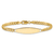 14k Yellow Gold Flat Curb Link ID Bracelet