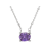 Purple Cubic Zirconia Rhodium Over Sterling Silver Station Necklace 1.93ctw
