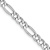 Rhodium Over 14k White Gold 4.4mm Figaro Link 20 Inch Chain