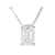 Lab-Grown Diamond Emerald-Cut Slide Pendant In Sterling Silver 0.50ctw