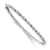 Rhodium Over 14k White Gold Amethyst and Diamond Bangle