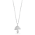 Sterling Statements Rhodium Over Sterling Silver CZ Mushroom Necklace