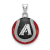 Rhodium Over Sterling Silver MLB LogoArt Arizona Diamondbacks Enameled Pendant