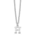 Rhodium Over Sterling Silver Cutout Letter H Initial Necklace