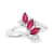 0.41ctw Diamond and Ruby Marquise Ring in 14k White Gold