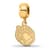 14K Yellow Gold Over Sterling Silver LogoArt Mississippi State
University Small Dangle Bead