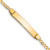 10k Yellow Gold Children's Flat Curb Link ID Bracelet