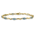 14k Yellow Gold and Rhodium Over 14k Yellow Gold Fancy Diamond and Blue
Topaz Bracelet