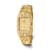 14k Yellow Gold Mens Squared Champagne 27x47mm Dial Solid Nugget Watch