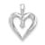 Rhodium Over 14k White Gold Diamond Heart Pendant