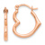 14k Rose Gold 5/8" Heart Shaped Hoop Earrings