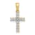 14K Yellow Gold and Rhodium 1/10ct. Diamond Latin Cross Pendant