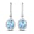 1.92ctw 14K White Gold Aquamarine and White Diamond Halo Earrings