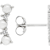 Pearl And CZ Ear Climbers In Sterling Silver