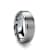 OPTIMUS Raised Center with Brush Finish Tungsten Ring 8mm