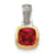 Rhodium Over Sterling Silver with 14k Accent Lab Created Ruby Pendant
