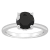 8mm Round Black Onyx With Diamond Accents Rhodium Over Sterling Silver
Hidden Halo Ring