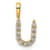 14K Yellow Gold Lab Grown Diamond Letter U Initial Pendant
