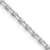 Rhodium Over Sterling Silver 2mm Beveled Oval Cable Chain