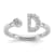 Rhodium Over 14K White Gold Lab Grown Diamond VS/SI GH, Initial D
Adjustable Ring