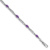 Rhodium Over 10k White Gold Diamond and Amethyst Bracelet