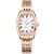 Christian Van Sant Women's Gemma White Dial, Rose Stainless Steel Watch