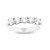 1.00ctw 5 Stone Wedding Band 14k White Gold