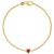 14K Yellow Gold Over Sterling Silver Lab Created Ruby Curb Chain
Bracelet .22ctw