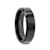 INFINITY Black Tungsten Ring with Beveled Edges 6mm