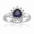 Blue Lab Created Sapphire Heart Shaped ring with White Topaz Accents
Sterling Silver Ring