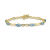 14k Yellow and White Gold with Rhodium Over 14k Yellow Gold Blue Topaz
and Diamond Infinity Bracelet