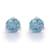 Blue Lab-Grown Diamond 14kt White Gold Martini Stud Earrings 0.75ctw