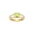 Green And White Cubic Zirconia 18K Gold Over Sterling Silver Ring 2.41ctw
