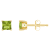 4mm Princess Cut Peridot 14k Yellow Gold Stud Earrings