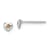 Rhodium Over Sterling Silver November Yellow Preciosa Crystal Heart Earrings