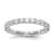 Rhodium Over 14K White Gold Lab Grown Diamond SI1/SI2, G H I, Eternity Band