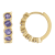 10K Yellow Gold Tanzanite Hoop Earrings .7ctw