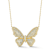 Rachel Zoe Pave CZ Large Butterfly Pendant Necklace in 14K Gold Over
Sterling Silver