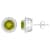 7mm Round Peridot And White Topaz Accent Rhodium Over Sterling Silver
Halo Stud Earrings