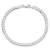 Rhodium Over Sterling Silver 4.5mm Curb Chain Bracelet