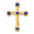 10k Yellow Gold 0.29 ctw Sapphire Cross Slide Pendant